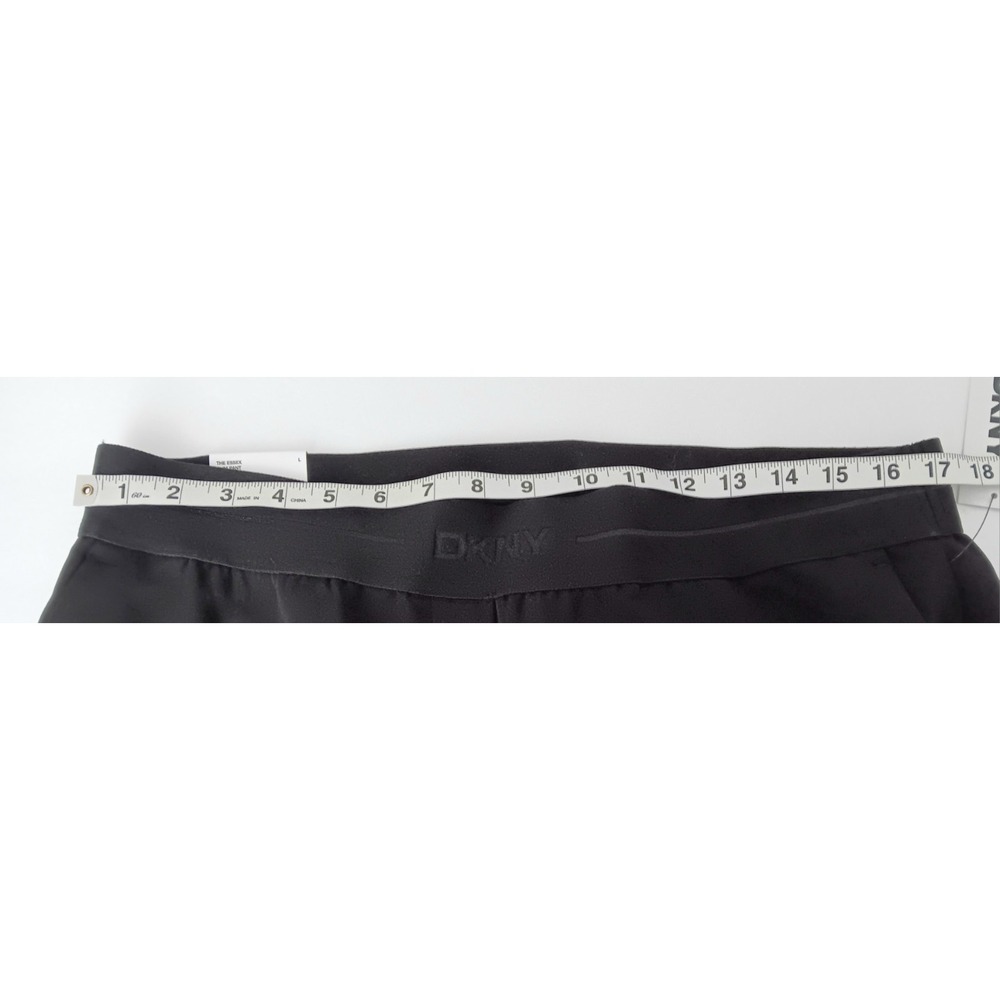 DKNY The Essex Pant Women's Size L Slim Leg Pullon Stretch Waist Ankle Black NEW - Picture 13 of 16